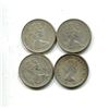 Image 2 : 4 silver canadian quarters