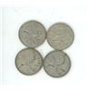 Image 1 : 4 silver canadian quarters