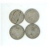 Image 2 : 4 silver canadian quarters