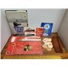 Image 1 : lot of collectibles -milk caps, steamship novel, blackhawks school kit, centennial souvenir