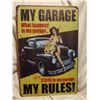 Image 1 : tin sign "My Garage My Rules"