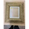 Image 1 : Ornate antique gold colored frame with glass - 18" X 21"