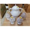 Image 2 : Pine / winter theme décor with candle holders - porcelain