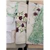 Image 3 : Crochet table cloth, doilies and assorted linens