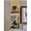 Image 3 : Artwork lot including frames, wooden postcards by Rick Beaver & 4 Dennis Chamberlain prints