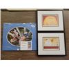 Image 1 : 2 framed polar bear prints by Jimmy Wright and "time for roses" by Jean M. Dunn