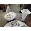 Image 4 : Royal Vale dainty serving tray plus china covered sugar bowl, small porcelain vase & tiny adorable p