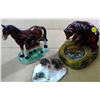 Image 1 : Animal Figurines - (Horse + Foal), (Bear), (Cat + Mouse)