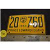 Image 1 : 1953 Wheaties Cereal Mini License Plate - PEI