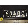 Image 1 : 1953 Wheaties Cereal Mini License Plate - Alberta