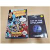 Image 1 : 2 books 'comic wars' & 'day of the cyclone'