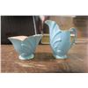 Image 1 : 2 piece aqua & gold trim Carletonware cream & sugar