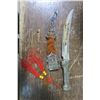 Image 1 : Vintage E. Indian ceremonial dagger & scabbard 8" stainless blade