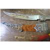 Image 5 : Vintage E. Indian ceremonial dagger & scabbard 8" stainless blade