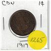 Image 1 : CA 1 Cent Large Coin 1919