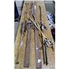 Image 1 : 3 Sets Antique Skis w/ 1 Set Of Poles