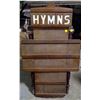 Image 1 : "Hymns" Church Sign w/ Wooden Folding Stand