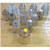 Image 1 : Lot of 15 Glass Insulators (some slightly chipped, Clear)