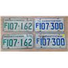 Image 1 : 4 x 1970 + 1972 Saskatchewan Licence Plates - Pairs