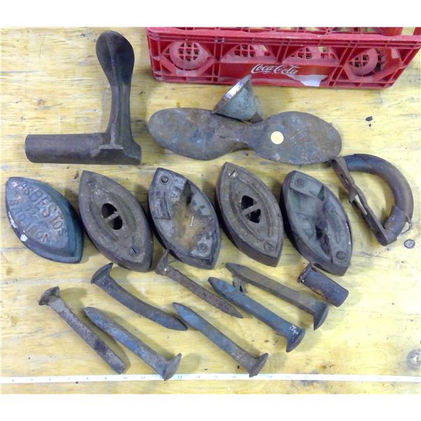 Lot of Various Iron (Railway Spikes, Irons, Etc)