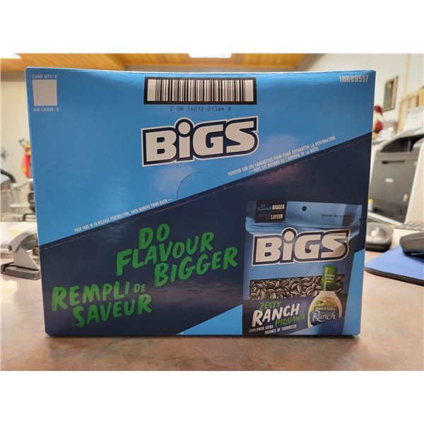8 bags BIGS ranch flavored sunflower seeds (BB dated 2021 06 16)