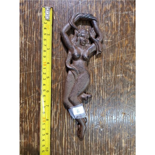iron woman bottler opener 9" long