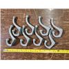 Image 1 : eight 3.5" iron coat hooks