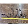 Image 1 : four 6" iron coat hooks