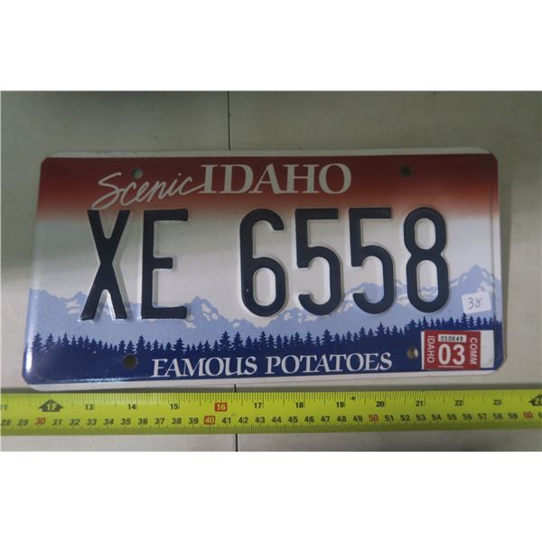 Idaho License Plate