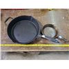 Image 1 : 12 inch cast iron Lagostina & 6.5" cast iron pan