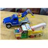 Image 1 : Wooden TONKA Towtruck + Plastic TONKA Towtruck