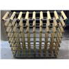 Image 1 : Wood + Metal 64 Bottle Wine Rack 32" x 32" x 9"
