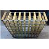 Image 3 : Wood + Metal 64 Bottle Wine Rack 32" x 32" x 9"