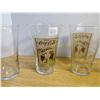 Image 2 : Set of 5 vintage Coca-Cola flared drinking glasses 16 oz
