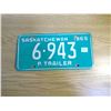 Image 1 : Mint 1969 Saskatchewan P. trailer license plate