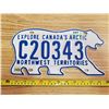 Image 1 : Northwest Territories license plate C20343