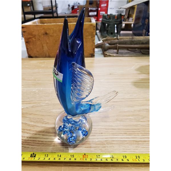 vintage Murano style glass marlin fish vase