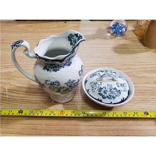 Huron pitcher & soap dish England