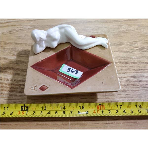nude lady ace of diamond trinket dish 5952 Japan