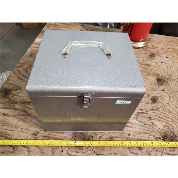 small 3 shelf filing cabinet w/ drop down door