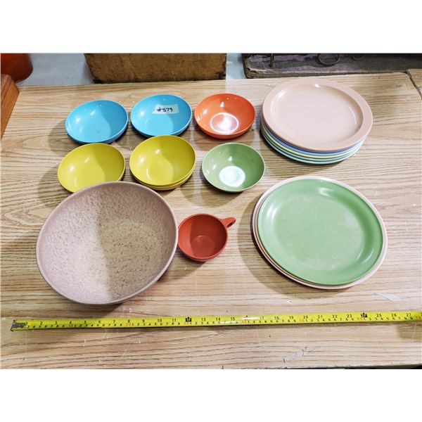 lot of melmac dishes