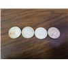 Image 2 : four 1967 silver Canadian quarters