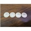 Image 1 : four 1967 silver Canadian quarters