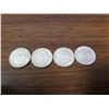 Image 1 : four 1967 silver Canadian quarters