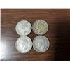 Image 2 : Four silver Canadian quarters 1938, 39, 40, 41