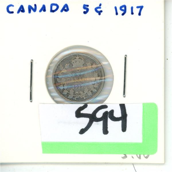 1917 Canada 5 cents