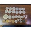 Image 1 : lot of world coins + 12 British pence