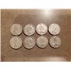 Image 2 : 8 Silver Canadian Quarters