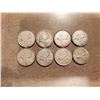 Image 1 : 8 Silver Canadian Quarters