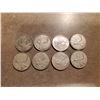 Image 1 : 8 Silver Canadian Quarters
